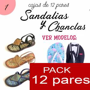 Imagen Sandalias y Chanclas Chanclas MUJERES - Caja 12 pares - Flamencos (Últimas Unidades) 